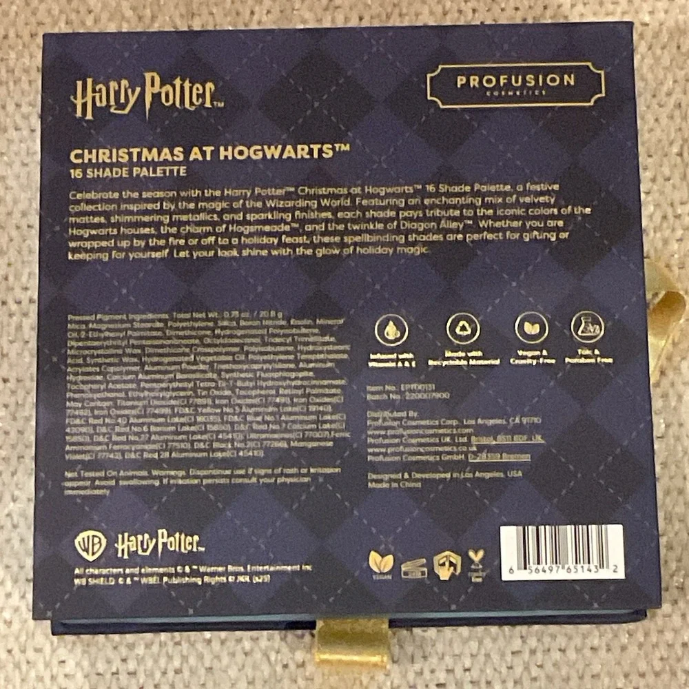 Harry Potter x Hogwart's Profusion Cosmetics 3pc. Holiday Makeup Collection New